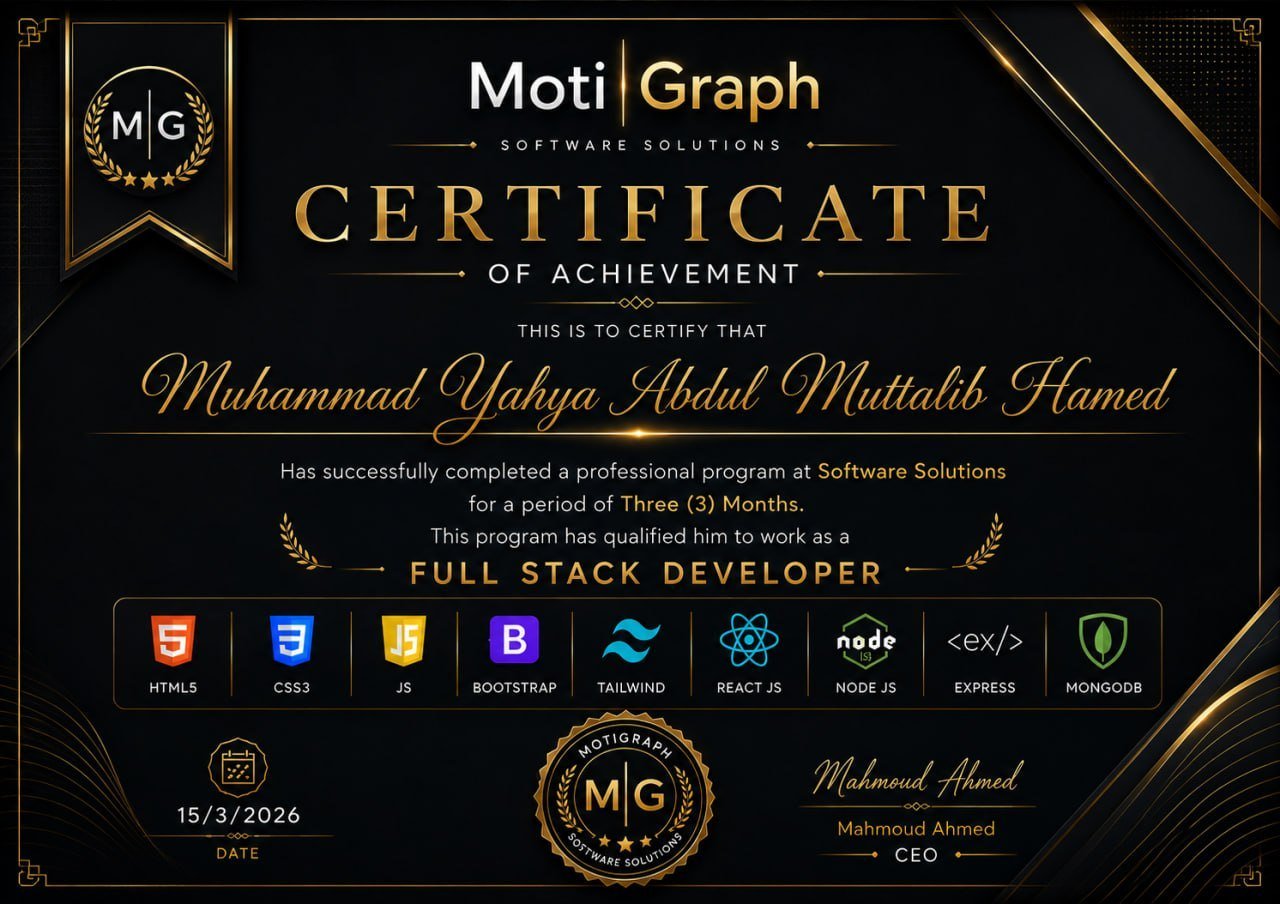 MotiGraph certificate sample